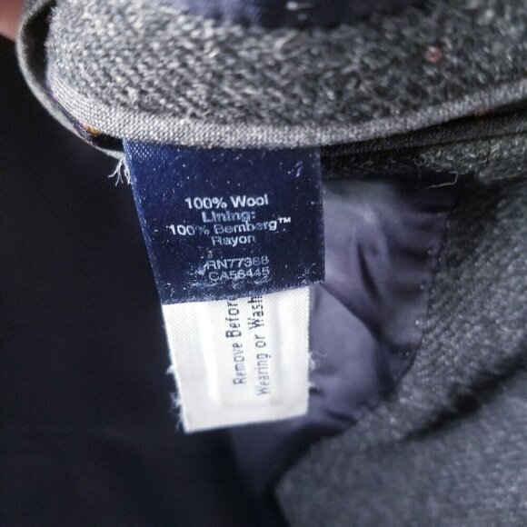 J Crew Blazer Mens 40L Gray Ludlow Wool Suit Jacket Sport Coat Preppy EUC - Picture 6 of 6